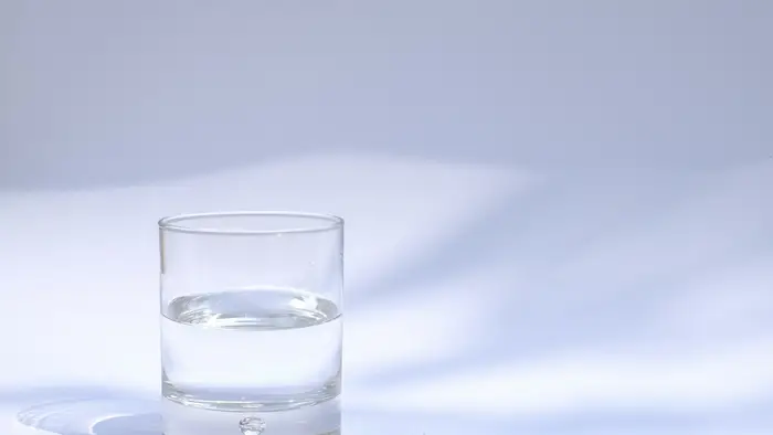 A glass of drinking water